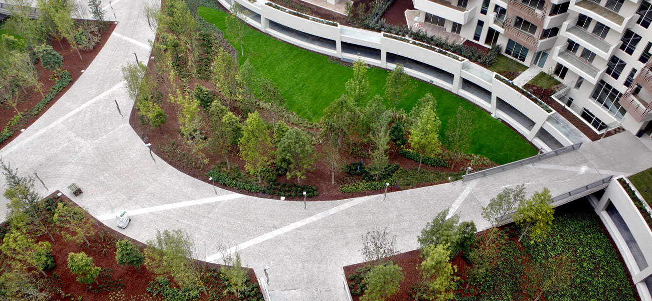 giardini pensili intensivi - sistema Perliroof - Citylife Milano